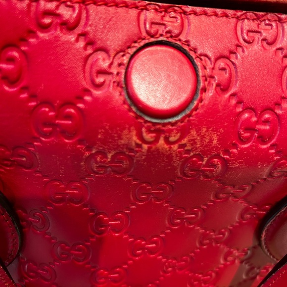 Guccisima leather AUTHENTIC handbag with shoulder strap - Picture 7 of 14